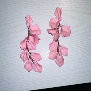 Pink Petal Drop Earrings